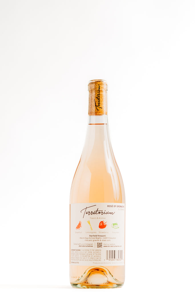 2021 Rosé of Grenache. Starfield Vineyards, El Dorado AVA. Back Label. 